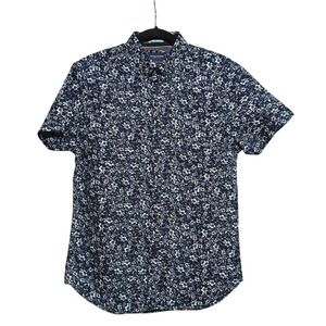 Denim & Flower Ricky Singh Men's Floral‎ Print Short Sleeve Button Up Shirt